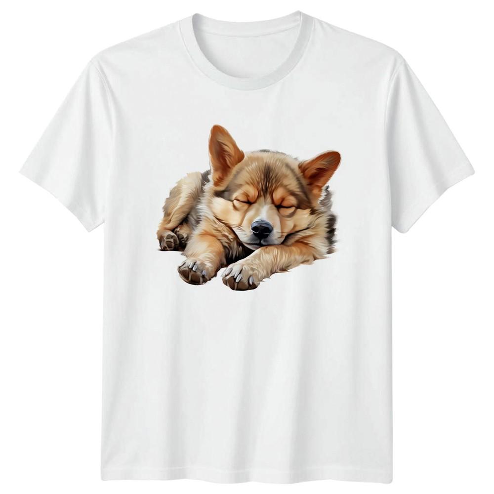 Sleeping Corgi Dog Animals Dogs Unisexs TShirt Unisexs Tee Graphic Unisex Top S
