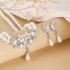 New European and American Jewelry Set Pearl Necklace Earrings Bridal Wedding Dress Dress Accessories