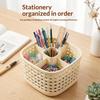 5-Compartment Open-Top Desktop Organizer,Cosmetics Storage Box,Five-Compartment Pen Holder,Multi-Functional Pencil Storage Box