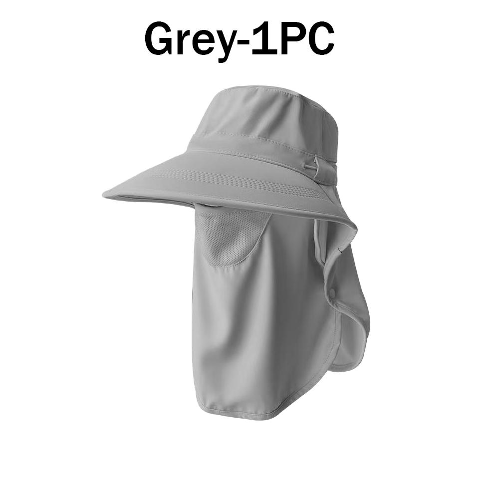Full Coverage Sun Hat with Face Mask and Neck Protection Outdoor Hunting Fishing Cap for Men Women Hiking Camping