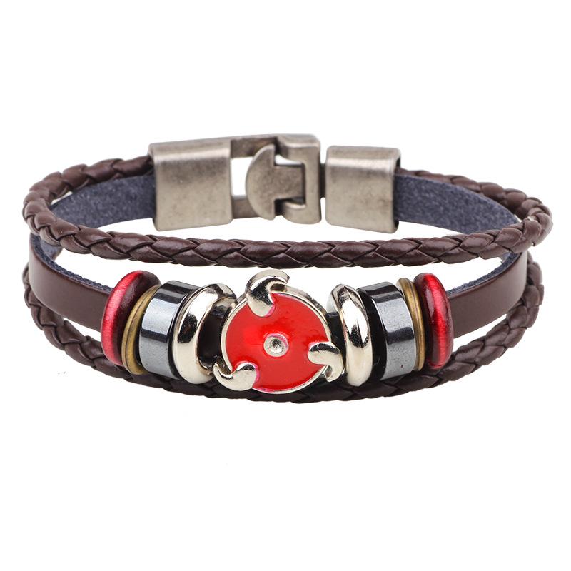 

Классический европейский и американский браслет-манжета из металла в стиле знаменитостей с красным пламенем на колесе для женщин коричневый