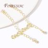 2/4/6Pcs 18K Gold Plated Extension Extended Tail Chains with Lobster Clasps End Caps Findings For DIY Jewelry Making Supplies