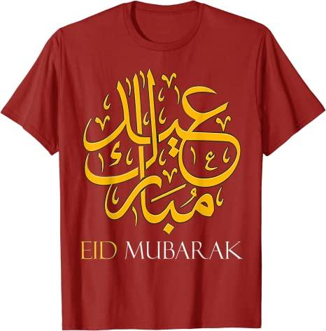 Eid Fitr Muslim Clothing Kids Eid Mubarak TShirt Happy EidMubarak Eid Al Adha Tee Short Sleeve Blouses Family Matching Tops