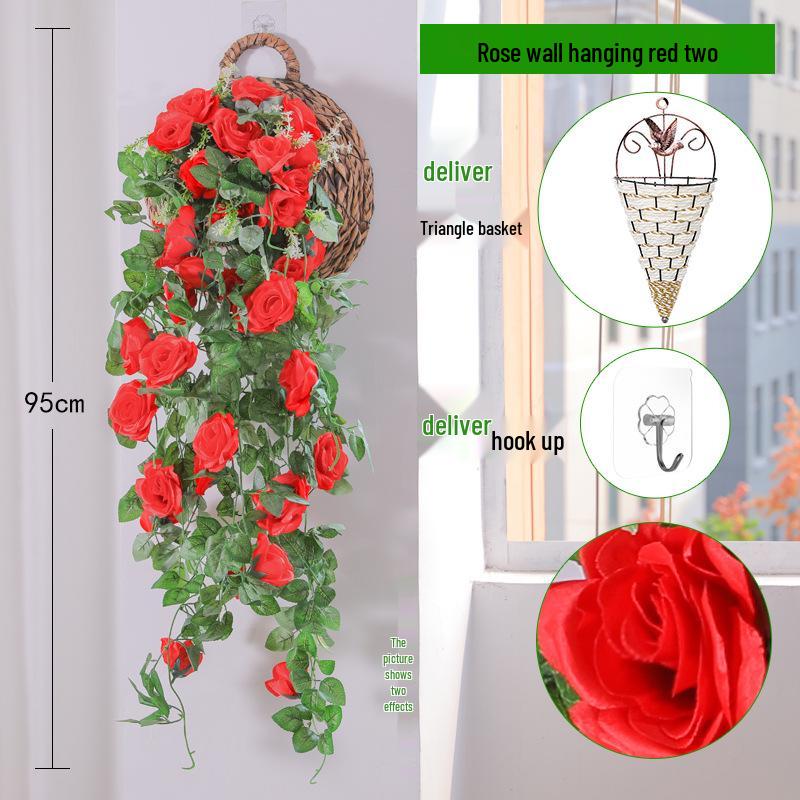 Wisteria Vine Artificial Silk Flower Wall Hanging for Indoor Decoration