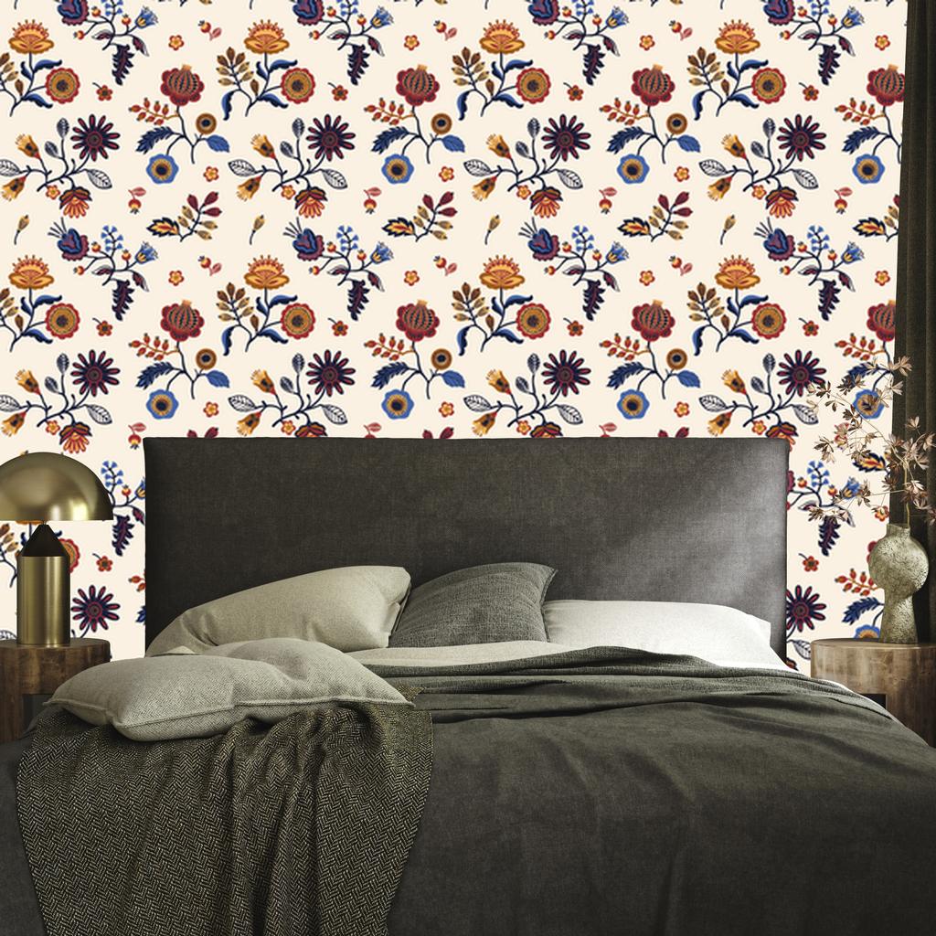 Wallpaper Flowers pattern for living room and bedroom 50x1000