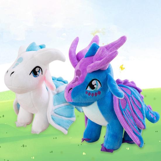 Huaqianguhh Flying Dragon Plush Toy, Soft Winged Stuffed Animal for Room Decor, Huggable Unique Gift Kids Adults