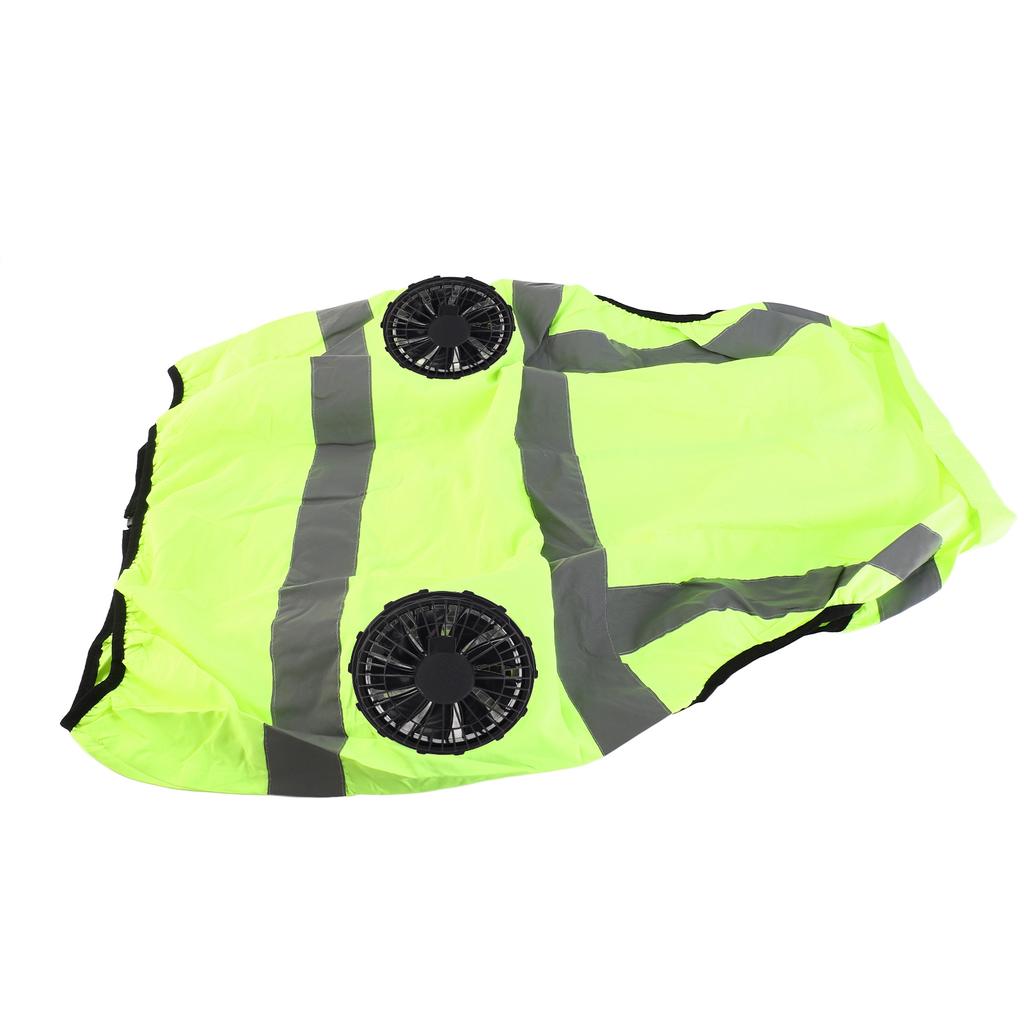 Gilet Fresco Estivo con Ventola di Raffreddamento Gilet Climatizzato Striscia Riflettente Ricaricabile Abiti da Lavoro