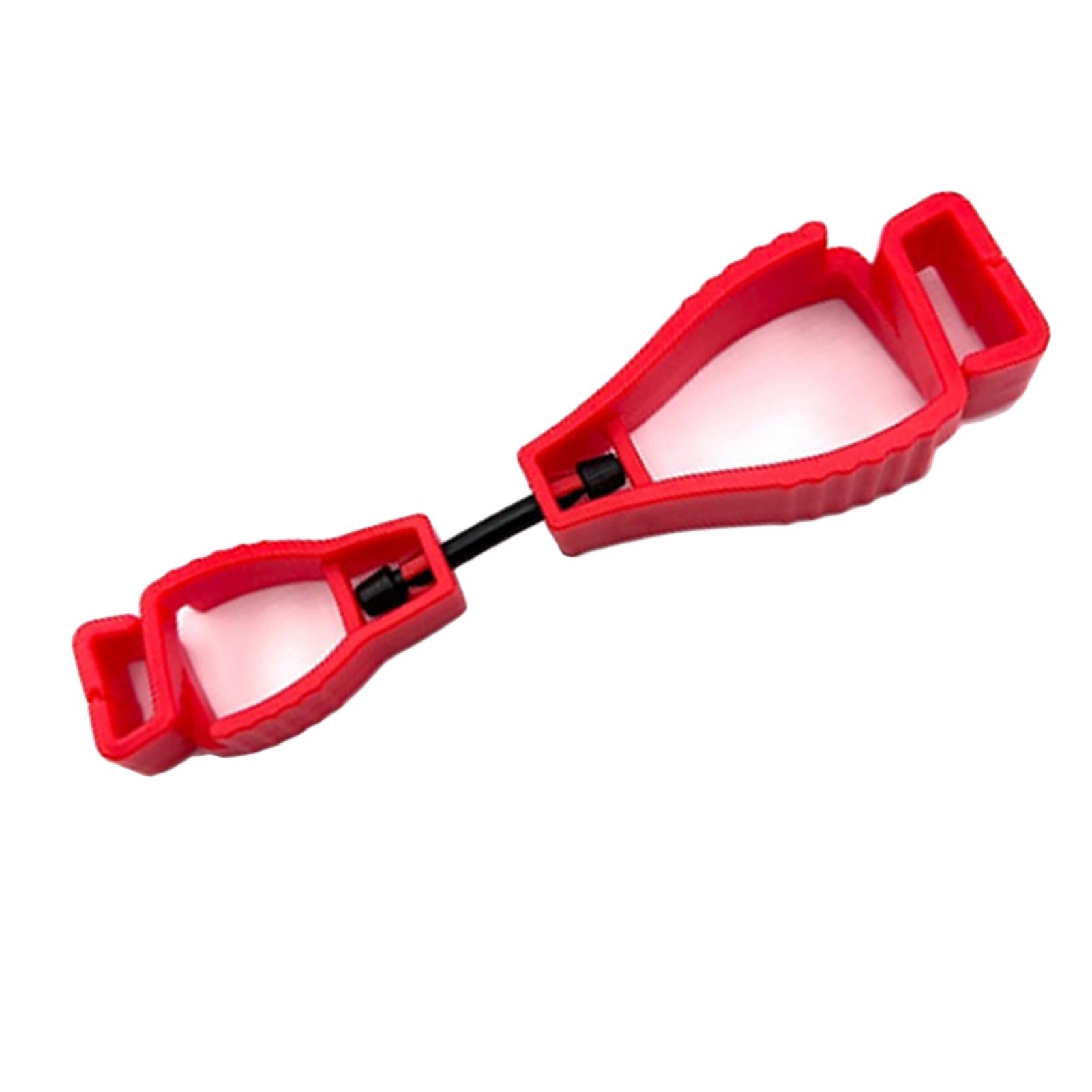 

Клипса для перчаток Пластиковая Противоскользящая Свободные руки Многофункциональная Портативная Многоразовая Держатель для клипсы для перчаток Красный