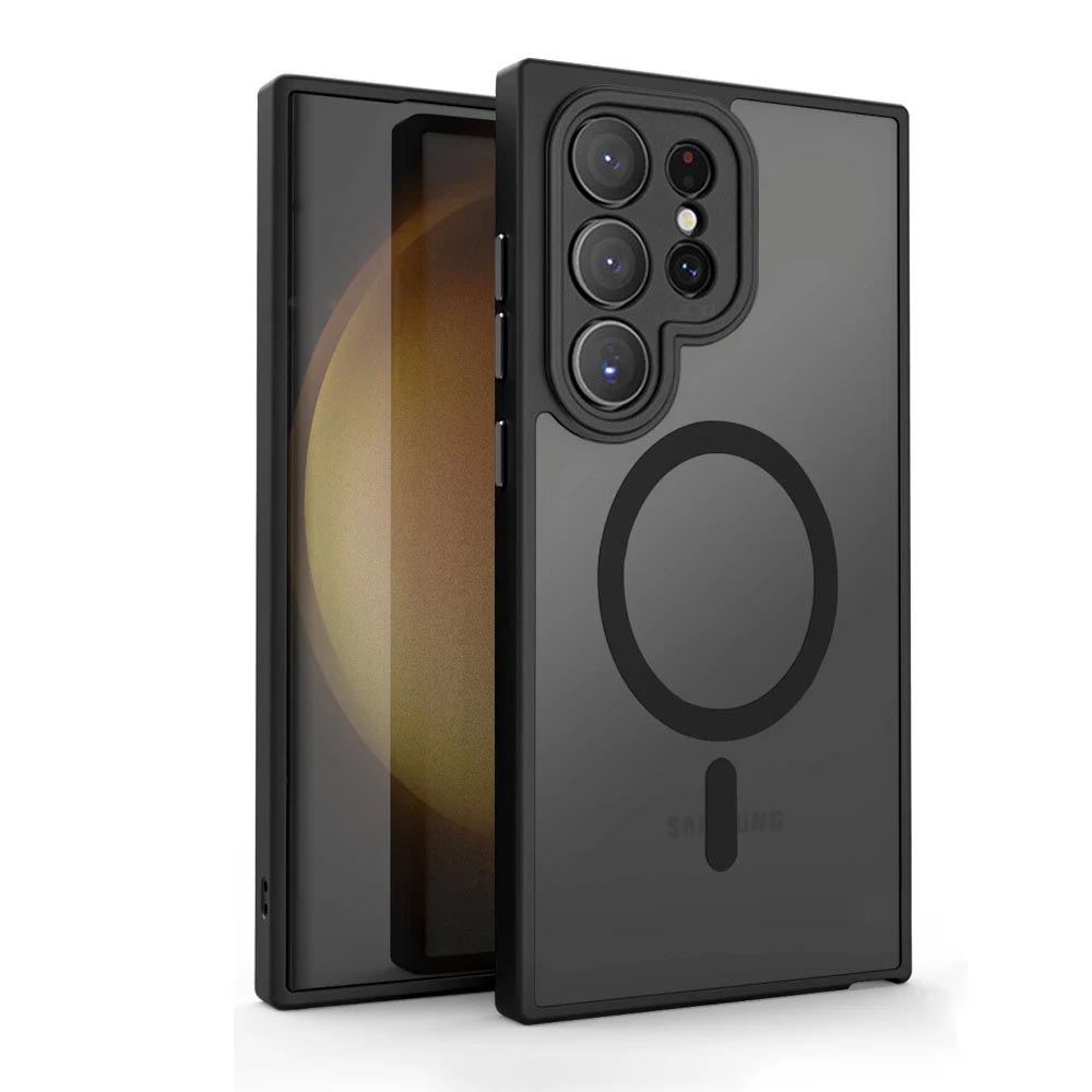 Tuiying002 Magnetic Luxury Matte Phone Case For Samsung Galaxy S24 Ultra S23 S22 Plus S21 Fe Lens Protect Wireless Charge Shockproof Cover