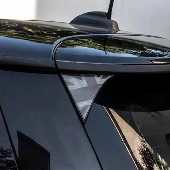 Car Styling Accessories For MINI Cooper F56 2Pcs Car Exterior Rear Back Trunk Tailfins Spoiler Wing 3D Sticker Decal Decoration
