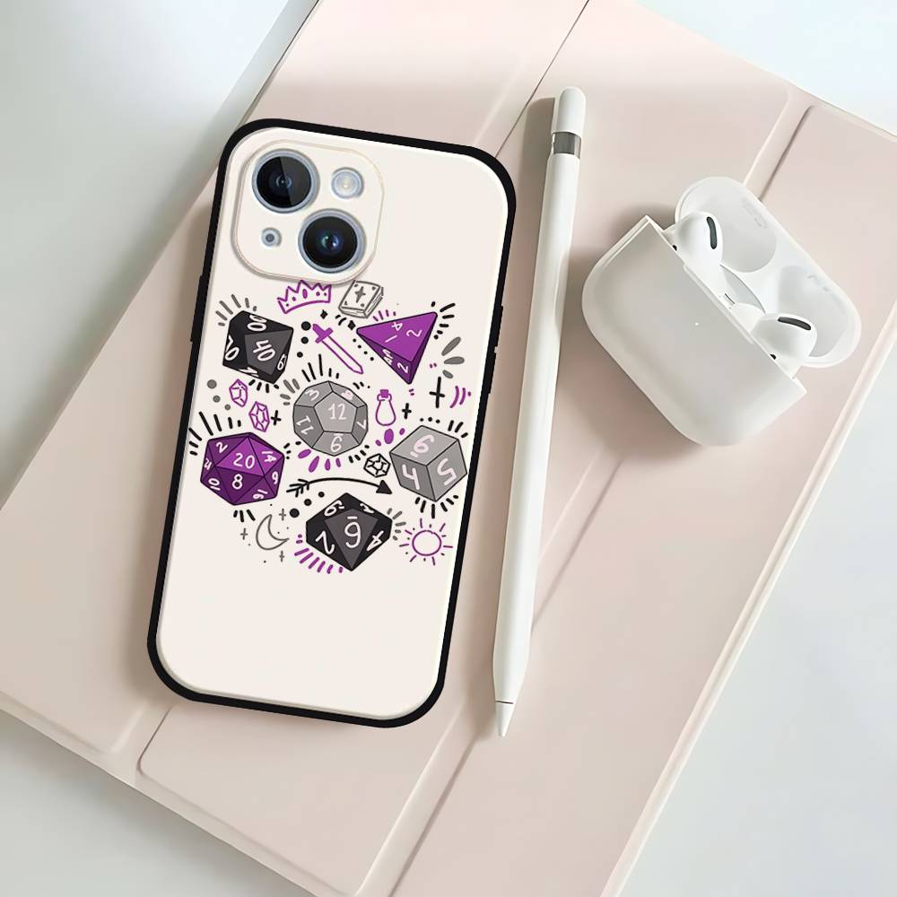Juego D-dungeons D-dragons D-DNDs Black Phone Case That Fits For IPhone 17,16,15,11,13,14 Pro Max,Plus,X,Xr,Xs Max,13Mini