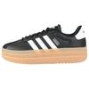 VL Court Bold Schwarz Weiß Gummi Damen Sneaker Core-Black Cloud-White Cyber-Metallic IH3081
