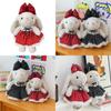 Ear Lop Bow Flower Dress Cartoon Ornament Plush Toy Car Keychain Girl Backpack