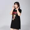 Plus Size Women's Dresses V-neck Short-sleeved T-shirt Dress