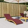 Sun Lounger Cushion Melange Wine Red 200x50x4 Cm Fabric