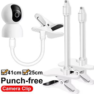 41cm/25cm Univerzální ohebný klipový držák na dětskou chůvičku 1/4'' Bezvrtací stojan pro kameru Montážní svorka pro webkameru Sada