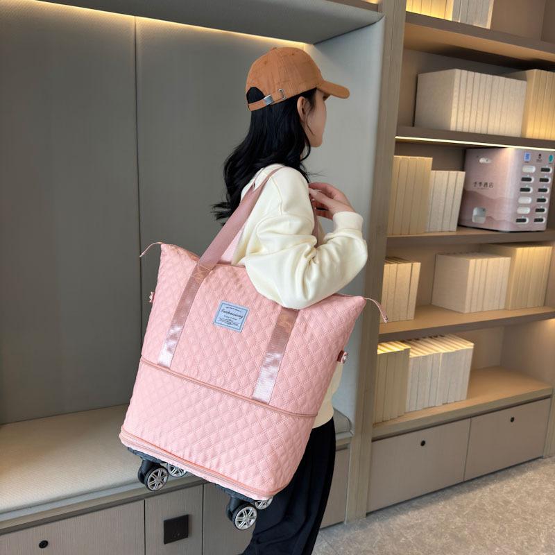 Travel bag Large capacity roller Birth waiting accommodation Fitness storage Clothing bag Rhombus travel portable hand bag