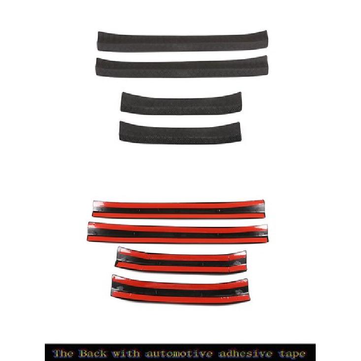 Black ABS Exterior Car Door Sill Cover Trim For Land Rover Defender 110 20-21