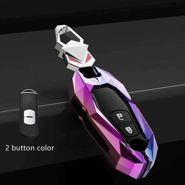 Zinklegering Bil Fjärrnyckelfodral Skydd för Mazda 2 3 6 Axela Atenza CX-5 CX5 CX-7 CX-9 2014 2015 2016 Biltillbehör