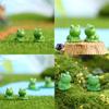 Resin Ornament Moss Micro Landscape Figure Decor Blue-eyed Little Frog Diy Material 1.8*1.6cm