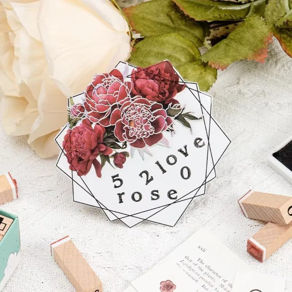 42Pcs/Set Lightweight Mini Stamp Numbers Seals Wooden Multipurpose Letters Seals Clear Carving Geometric Figures Seals