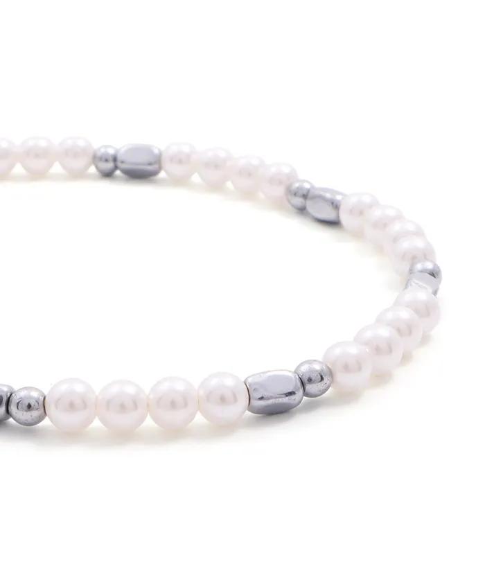 Polarita White Pearl Hemapoint Bracelet (PLT-BR-089_WT)