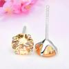 925 Sterling Silver Zircon Birthstone Earrings for Women – Simple Crystal Design