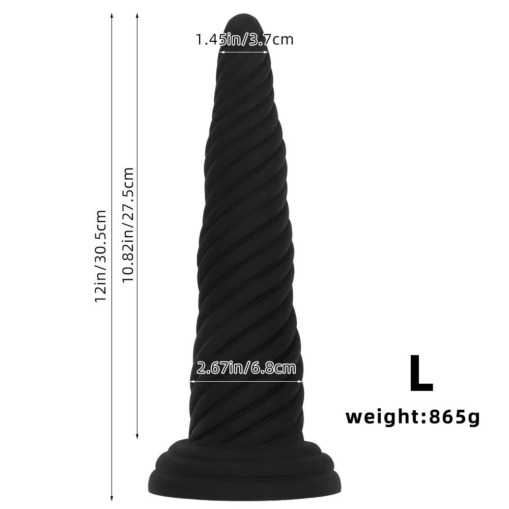 Silicone Thread Black Chrysanthemum Anal Plug  Oversized Coarse Anal Expansion Device  Toy Sex Product, Pagoda Penis