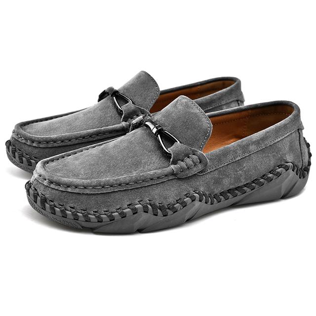 Sude Leather Men Shoes Luxury  Casual Slip On Formal Loafers Men Moccasins Italian Outdoo Male Driving Shoes Men Boat Shoes