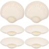 6 Pcs Dumpling Plate Food Plates Fettuccine Pasta Tableware Serving Platter Pp with Sauce Compartment Child Containers for