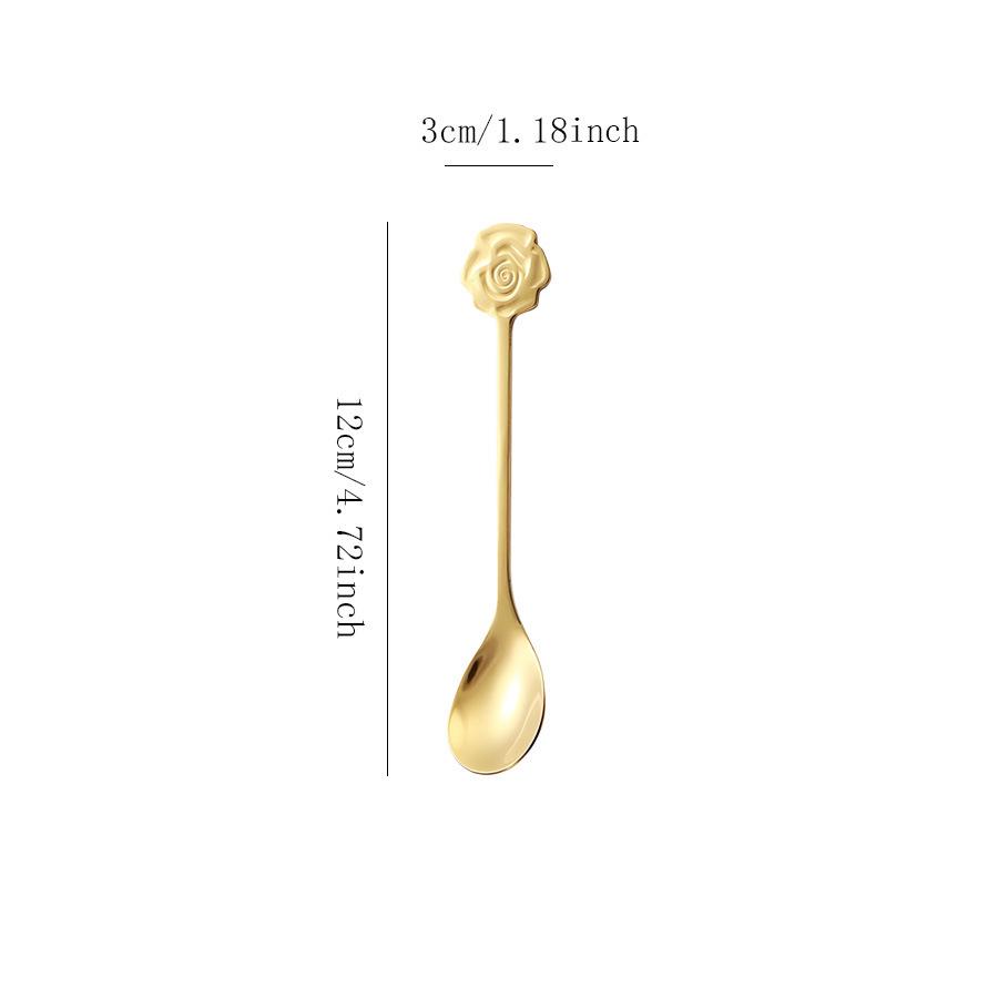 Exquisite Gold & Silver Stainless Steel Dessert and Coffee Spoon Gift Set