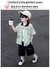 Boys' Shirt Set Summer Thin Edition 2026 New Handsome and Fashionable Baby Summer Clothes Children's Short Sleeve Two Piece Set