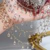 0.5/1/2M Rhinestone-Embedded Clear Glass Copper Chains For DIY Ancient Style Hairpins Bracelets Necklaces Jewelry Accessories