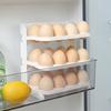 3 Layer Foldable Egg Storage Box Organizer For Refrigerator Refrigerator Side Door Kitchen Egg Organizer Holder Food Storage