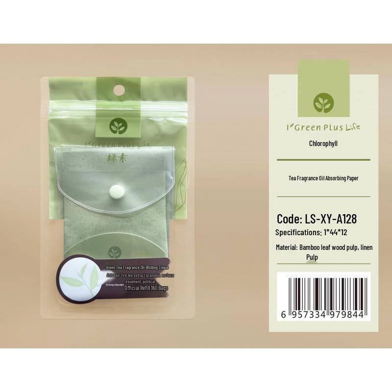 Green Tea Rose Charcoal Oil Blotting Paper - 160 Sheets - Portable Face Oil Control for Men & Women