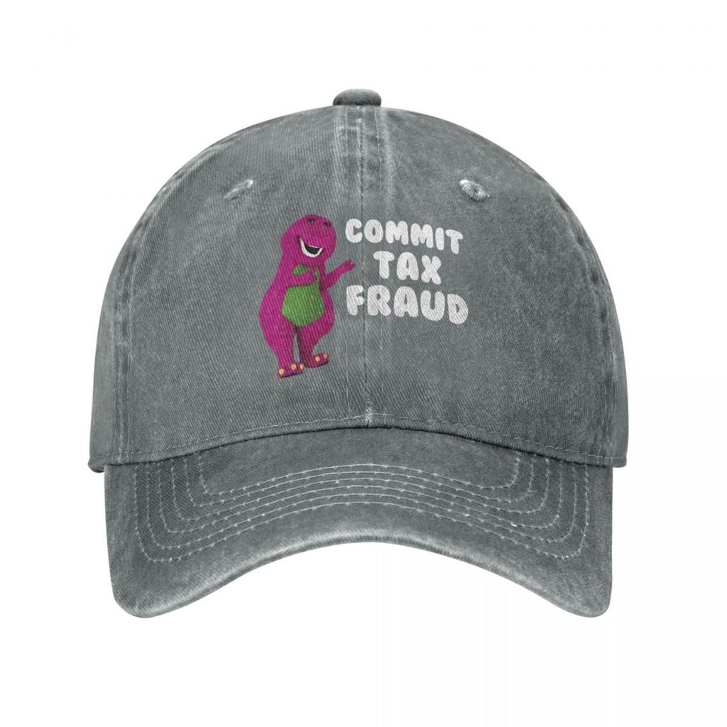 Retro Commit Tax Fraud Funny Baseball Caps Unisex Distressed Cotton Sun Cap Outdoor Activities Caps Hat