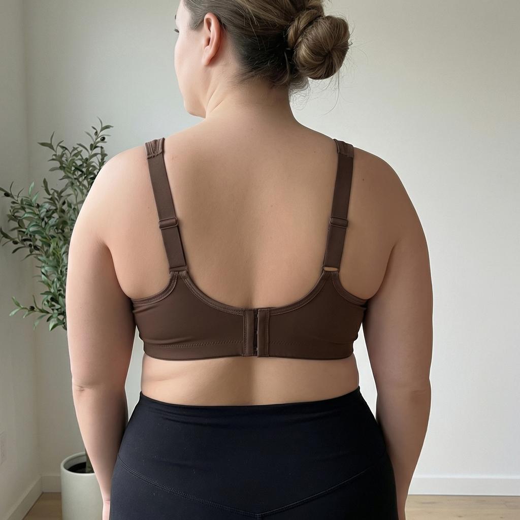 Plus Size Women Wireless Bra Wide Shoulder Straps Back Closure Breathable Comfort Support Brassiere Daily Leisure Underwear 85D-110D