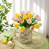 Moon Dew Tulip Half-Open Faux Flower for Home and Wedding Decoration (MW08095)