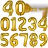 40-Inch Bright Gold American Style Number Balloon for Birthdays, Anniversaries, and Celebrations