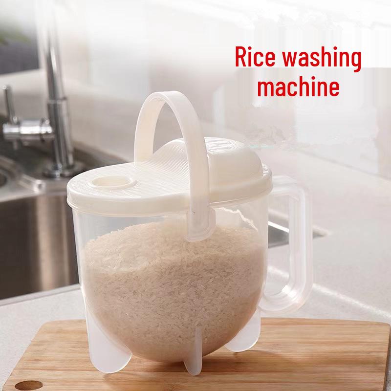 Hands-Free Rice Washer: Creative Kitchen Gadget for Easy Rice Washing and Draining