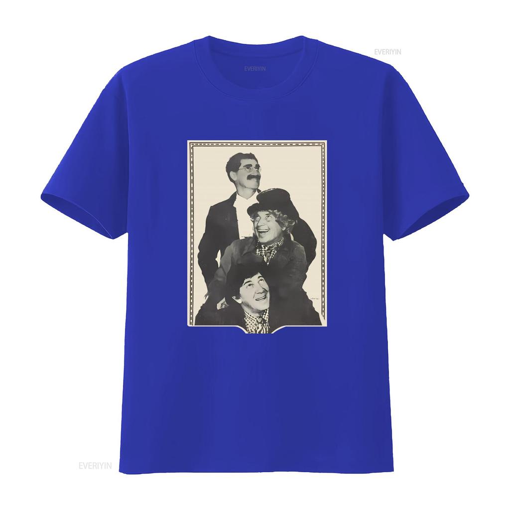 T-shirt Vintage Marx Brothers 1975 Design Retrò Commedia Classica Trio Iconico Moda vintage Lavata Comoda Versatile grafica