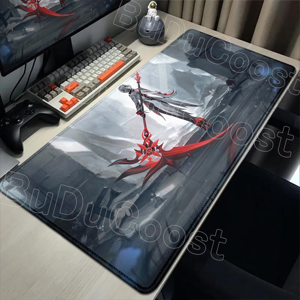 New Cool Wallpaper Genshin Impact Arlecchino Mousepad PC Laptop Gaming Accessories Mousepad Desk Mat Computer Gamer Keyboard Rug