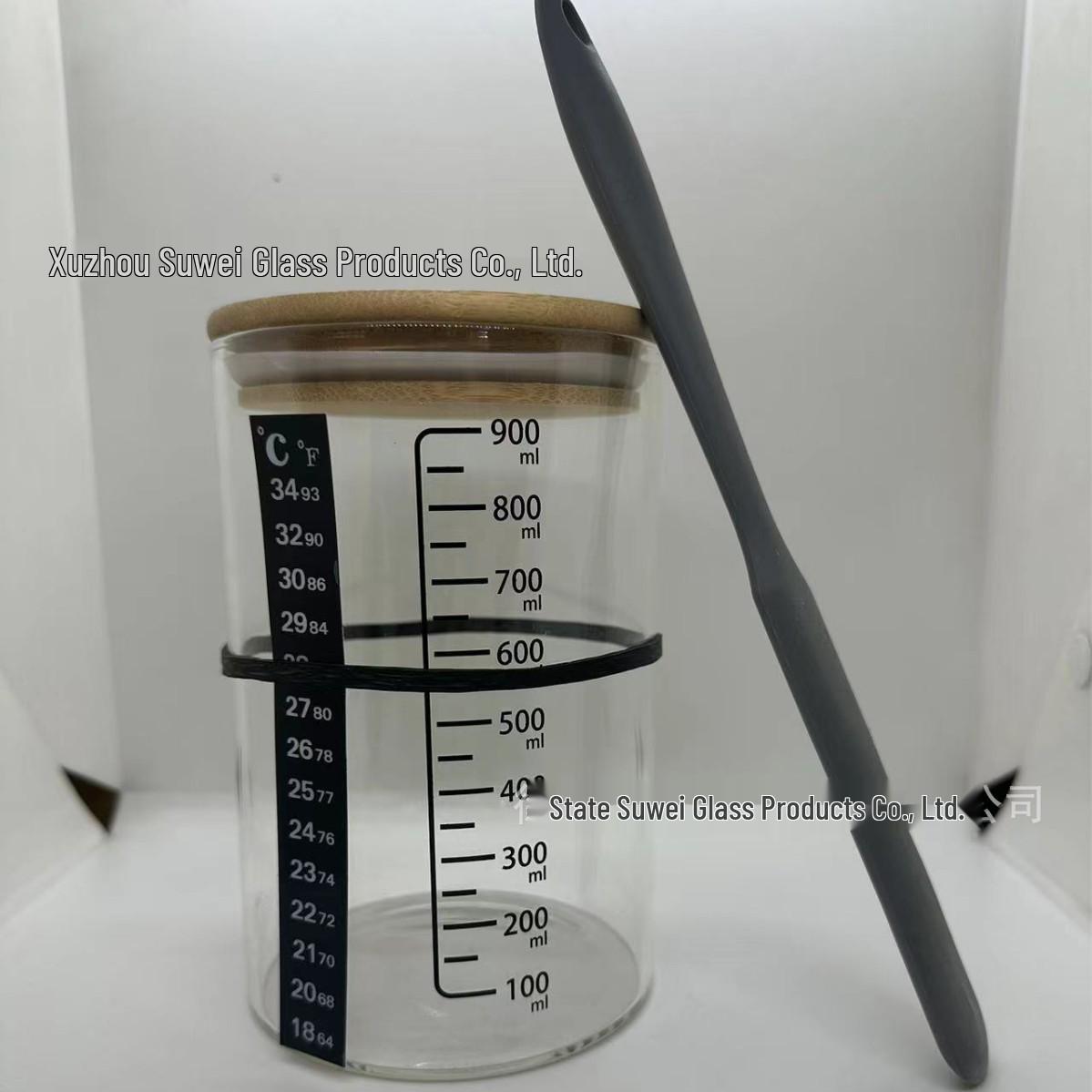 High-Transparency Yeast Culture Dish with Built-in Scale Temperature Sticker, High-Temp Resistant Borosilicate Glass.