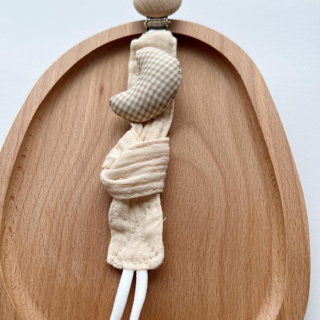 Cute Cartoon Animals Pacifier Chain Clip Cotton Cloth Dolls Animal Wood Rodent Nipples Holder Newborn Toys Teether Accessories