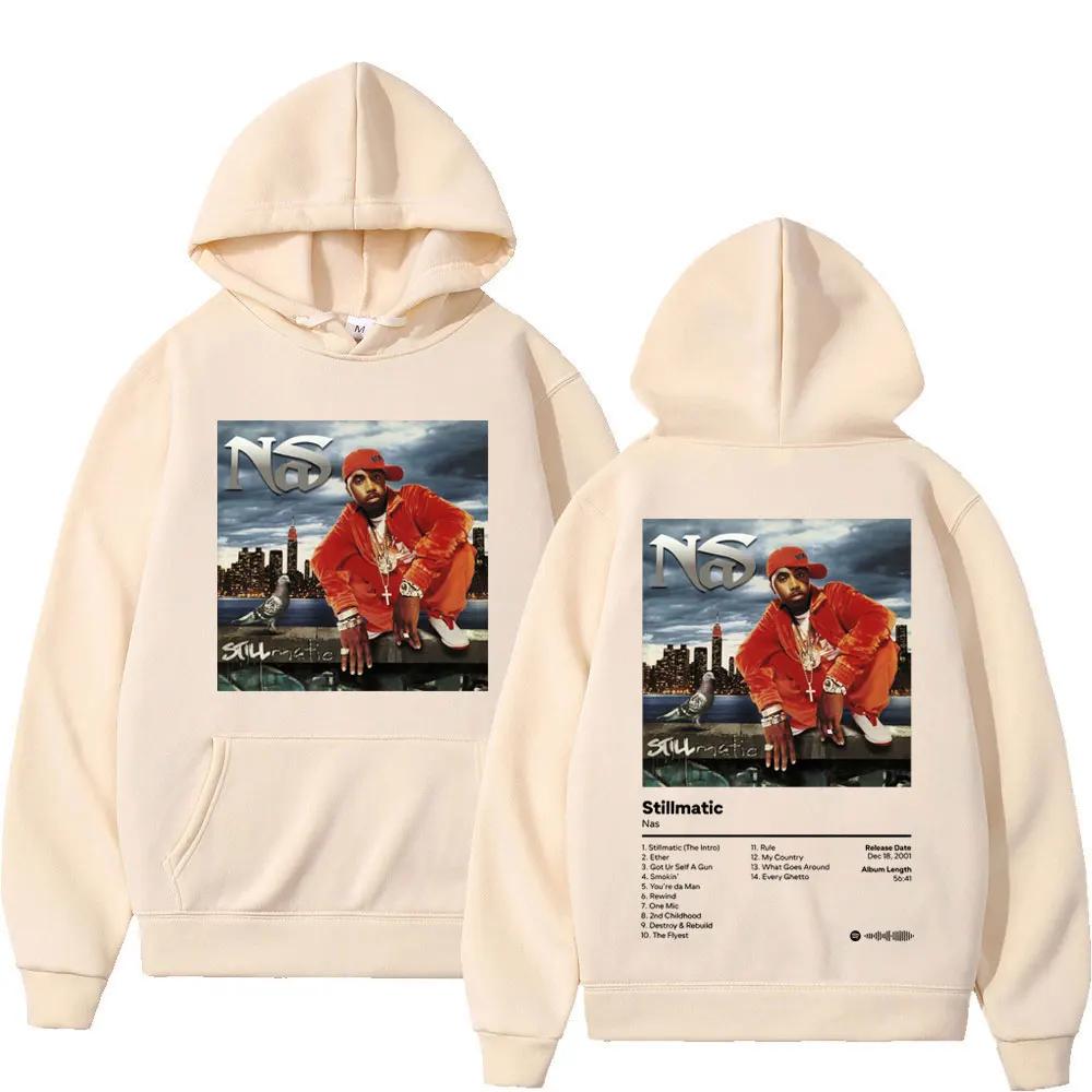 Rap Artist NAS Music Album Stillmatic Print Hoodie Harajuku Hip-hop Sportswear Men and Women Fashion Casual Loose Hoodie