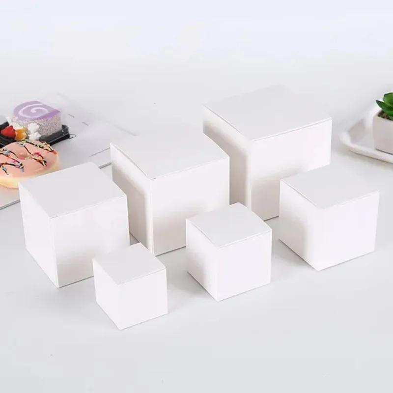 10PCS Kraft Paper Box DIY Square Cardboard Gift Packaging Boxes