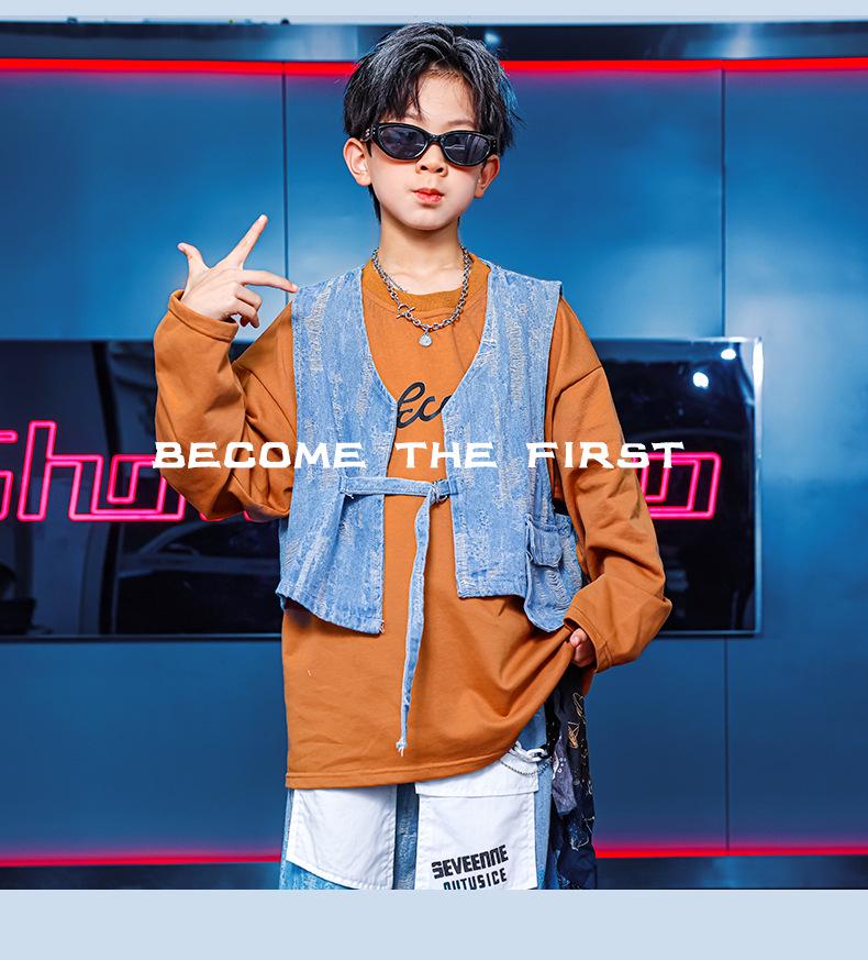 Children's Hip-Hop Fashion: Boys' and Girls' Trendy Streetwear Shirts & Jackets