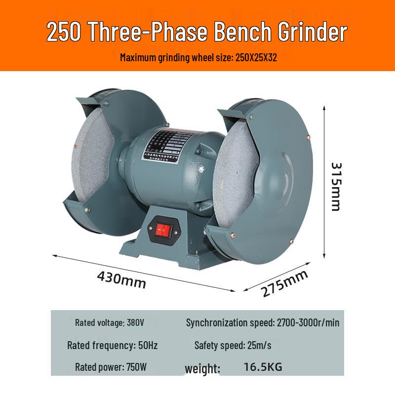 220V Heavy-Duty Desktop Grinding Machine: Compact Industrial Sanding Wheel with Dust Collection