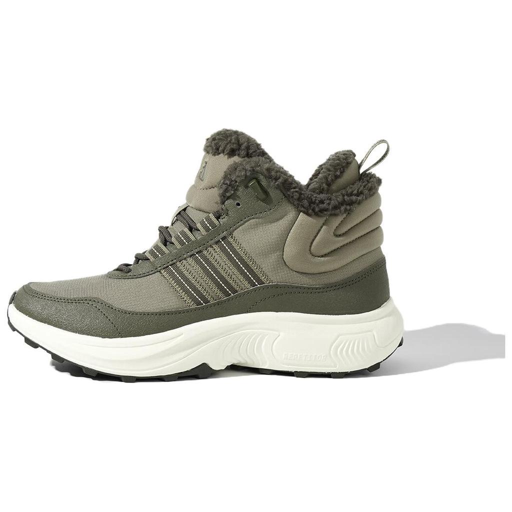 Adidas Roam Wander Mid N Fleece Comfortable Durable Warm Grip High-Top Hiking Shoes Men Hiking Shoes Green Brown JS3428