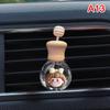 Car Fragrance Empty Glass Bottle Cute Car Air Freshener Bottle Perfume Clip Air Vent Outlet Aromatherapy Essential Oils Diffuser